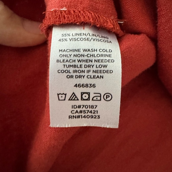 Loft Petites Linen Blend Puff Sleeve Blouse size Small Petite - Picture 6 of 8